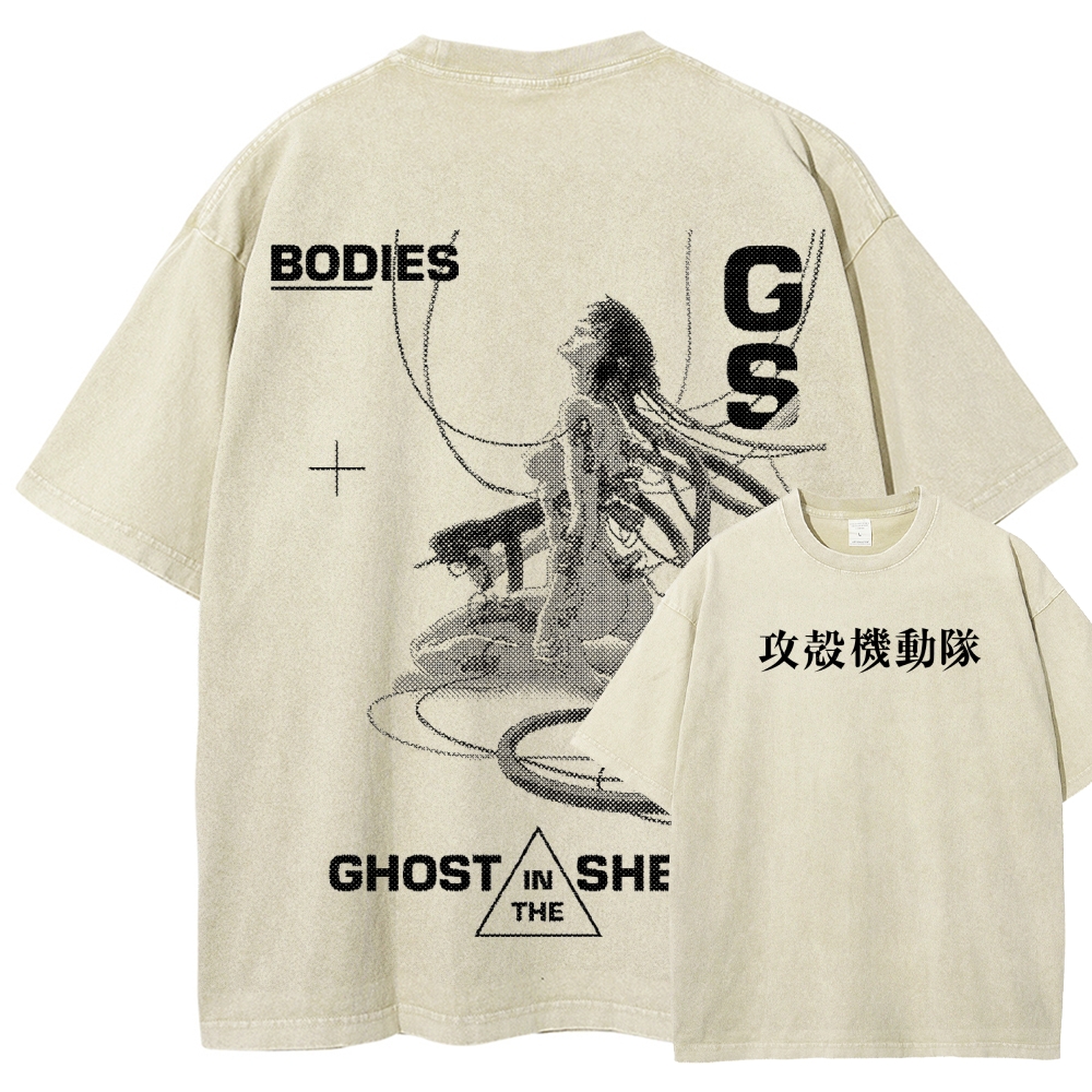 Ghost in the Shell Unisex Fit Washed T-Shirt 2507028711