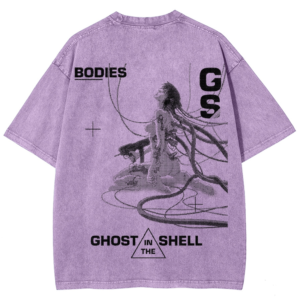 Ghost in the Shell Unisex Fit Washed T-Shirt 2507028711