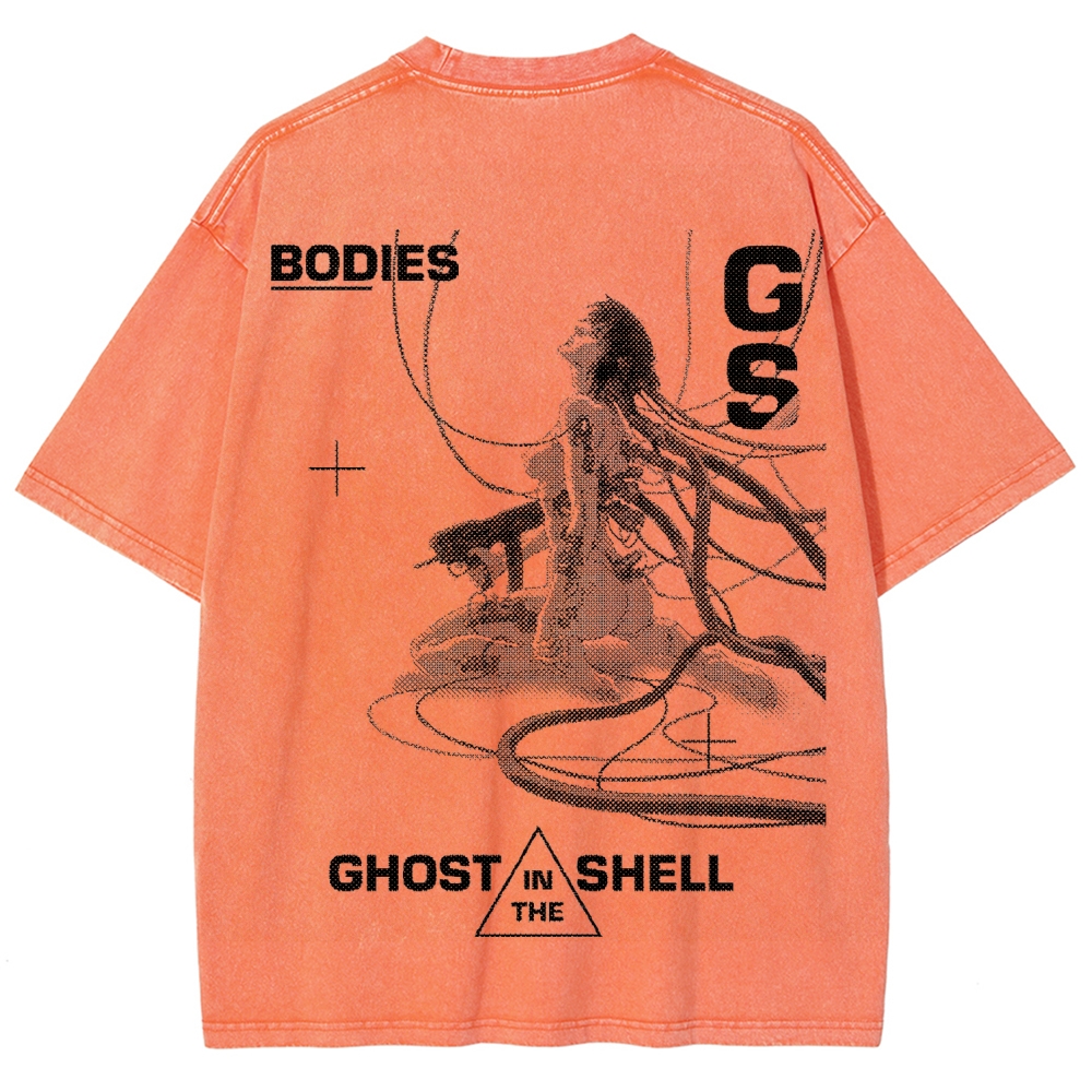 Ghost in the Shell Unisex Fit Washed T-Shirt 2507028711