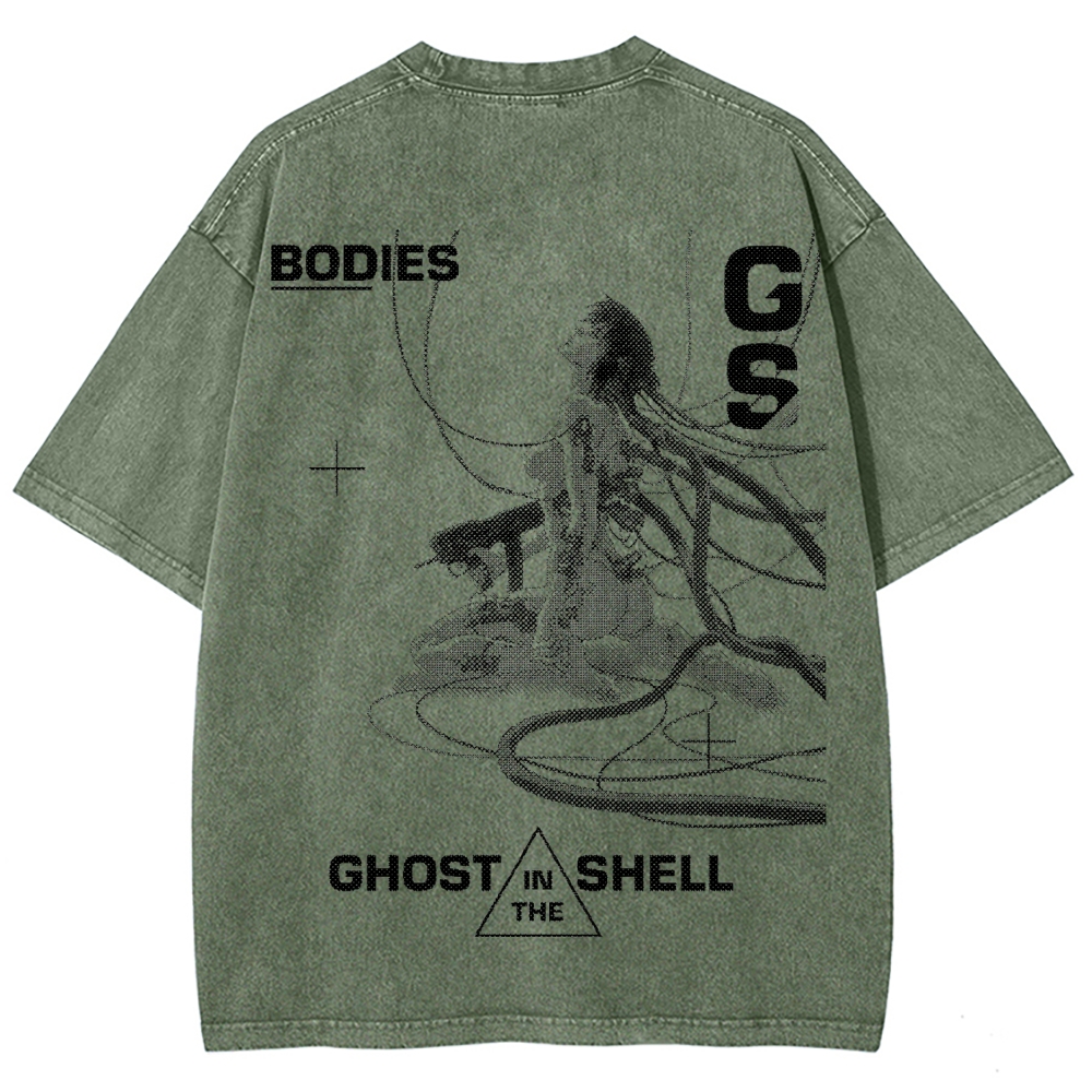 Ghost in the Shell Unisex Fit Washed T-Shirt 2507028711