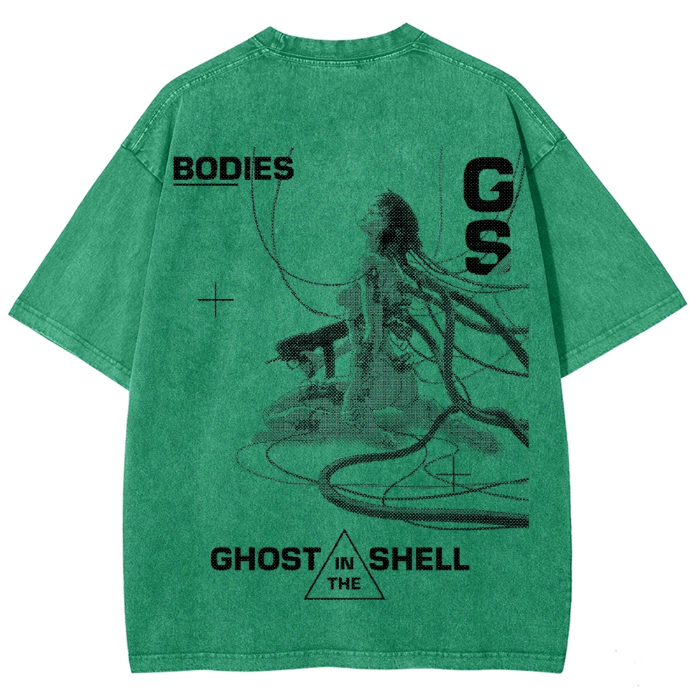 Ghost in the Shell Unisex Fit Washed T-Shirt 2507028711