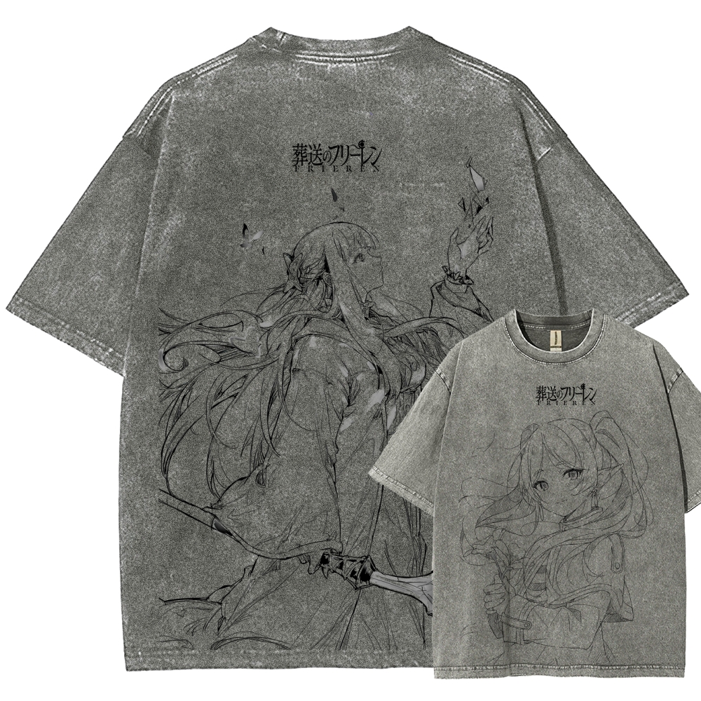 Frieren Unisex Fit Washed T-Shirt 2507030930