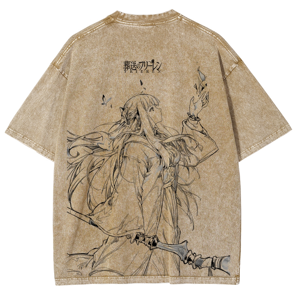 Frieren Unisex Fit Washed T-Shirt 2507030930