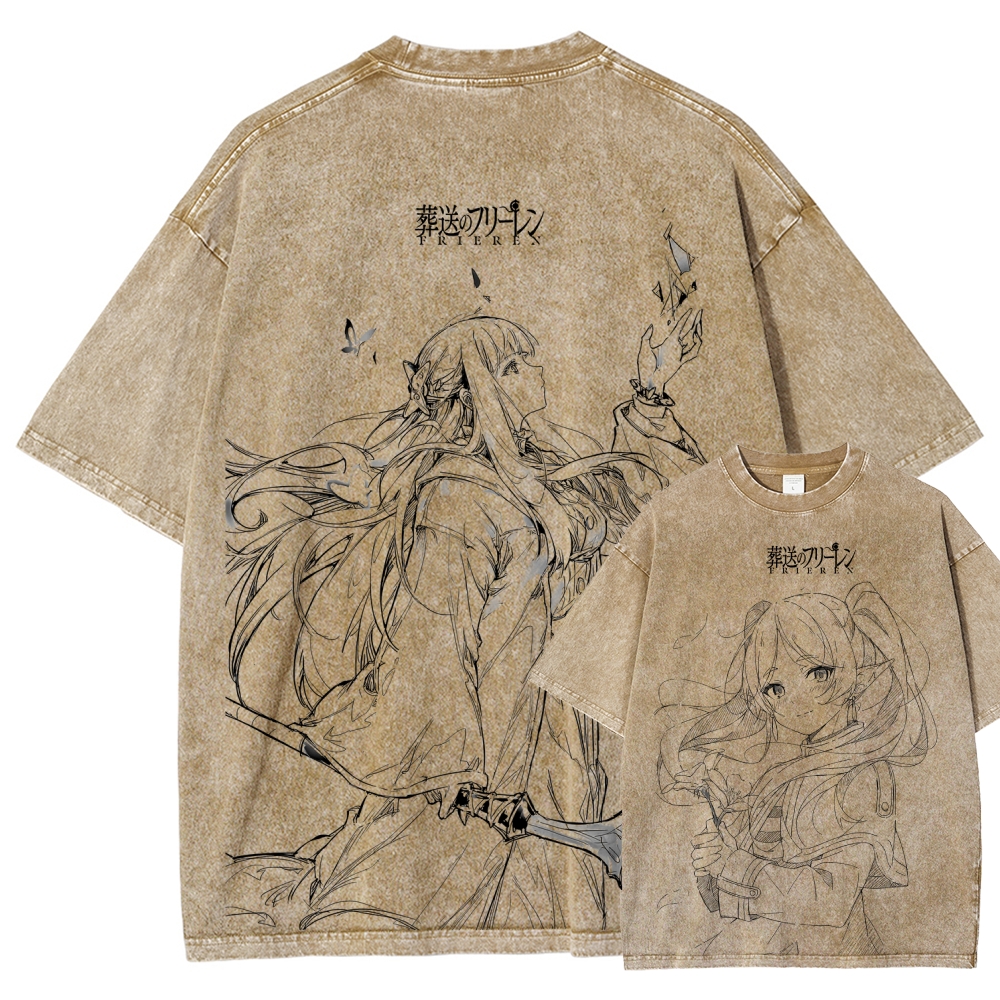 Frieren Unisex Fit Washed T-Shirt 2507030930