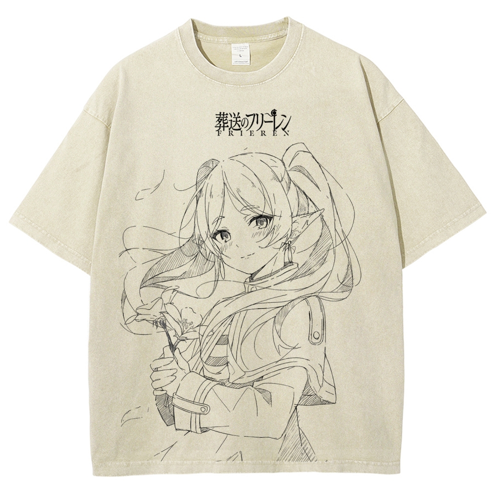 Frieren Unisex Fit Washed T-Shirt 2507030930