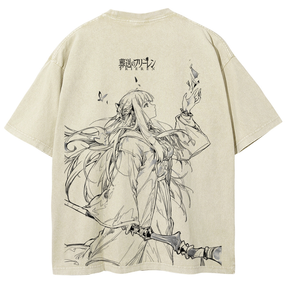 Frieren Unisex Fit Washed T-Shirt 2507030930