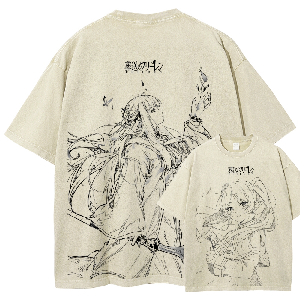 Frieren Unisex Fit Washed T-Shirt 2507030930