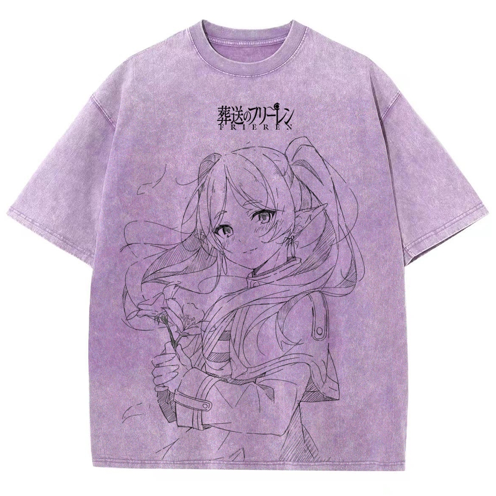 Frieren Unisex Fit Washed T-Shirt 2507030930