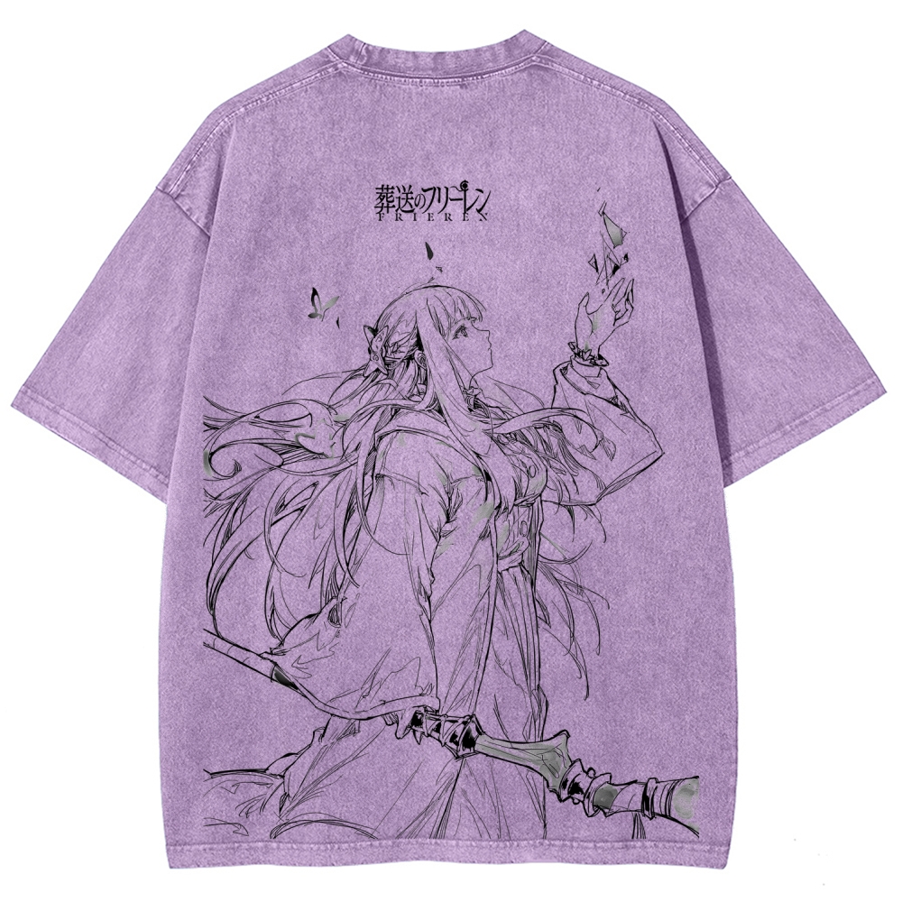 Frieren Unisex Fit Washed T-Shirt 2507030930