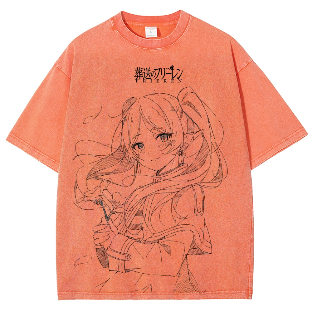 Frieren Unisex Fit Washed T-Shirt 2507030930