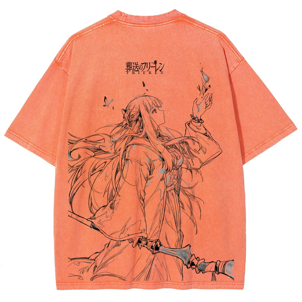 Frieren Unisex Fit Washed T-Shirt 2507030930