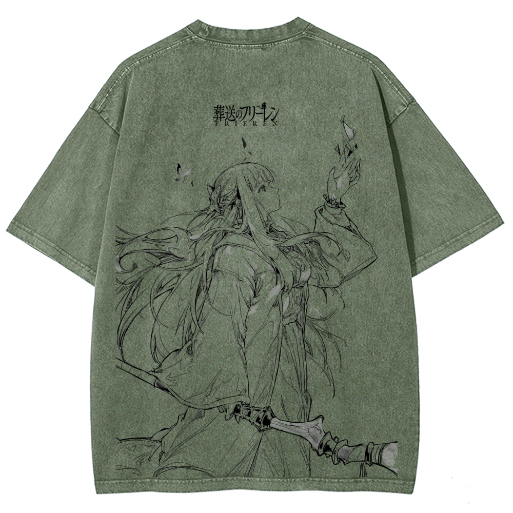 Frieren Unisex Fit Washed T-Shirt 2507030930