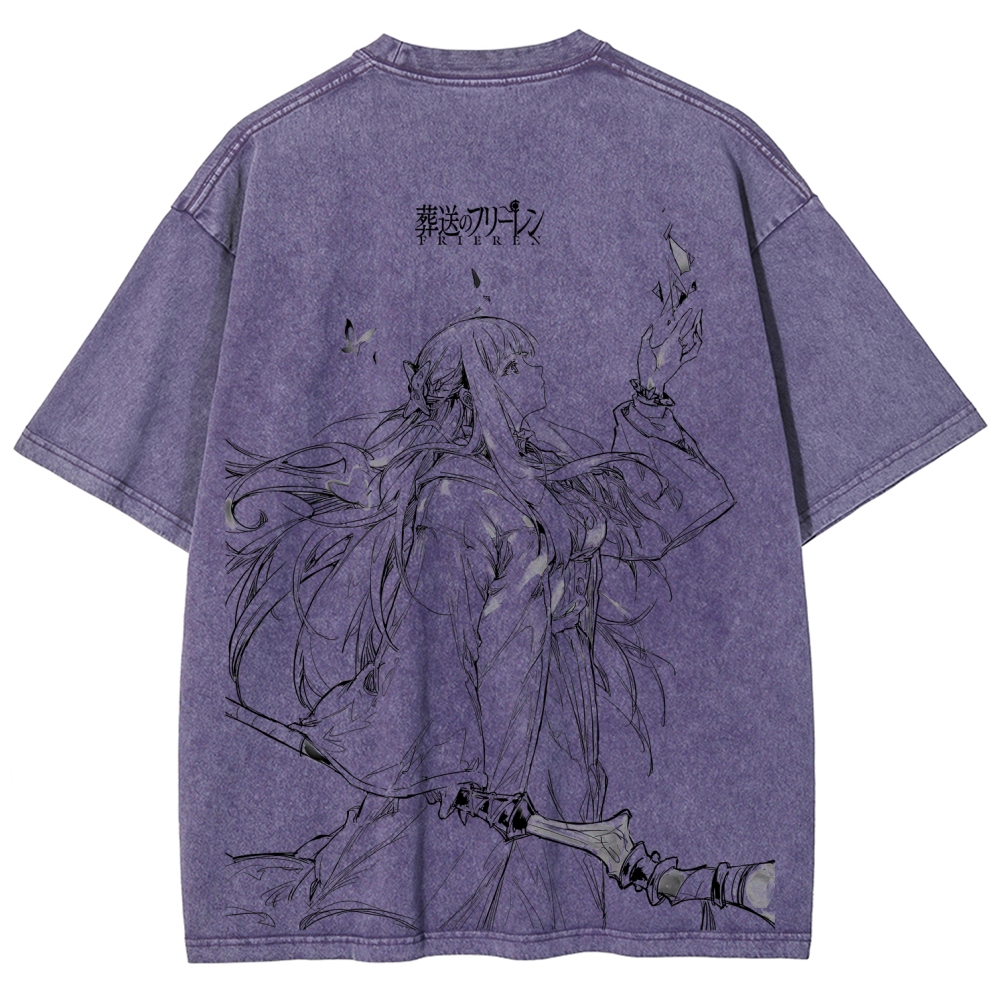 Frieren Unisex Fit Washed T-Shirt 2507030930