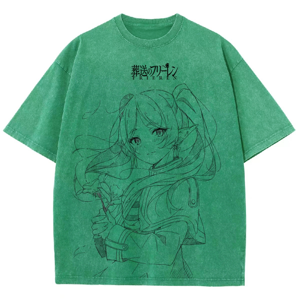 Frieren Unisex Fit Washed T-Shirt 2507030930