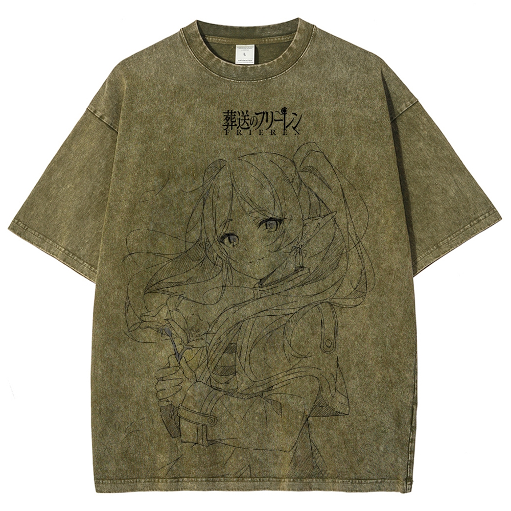 Frieren Unisex Fit Washed T-Shirt 2507030930
