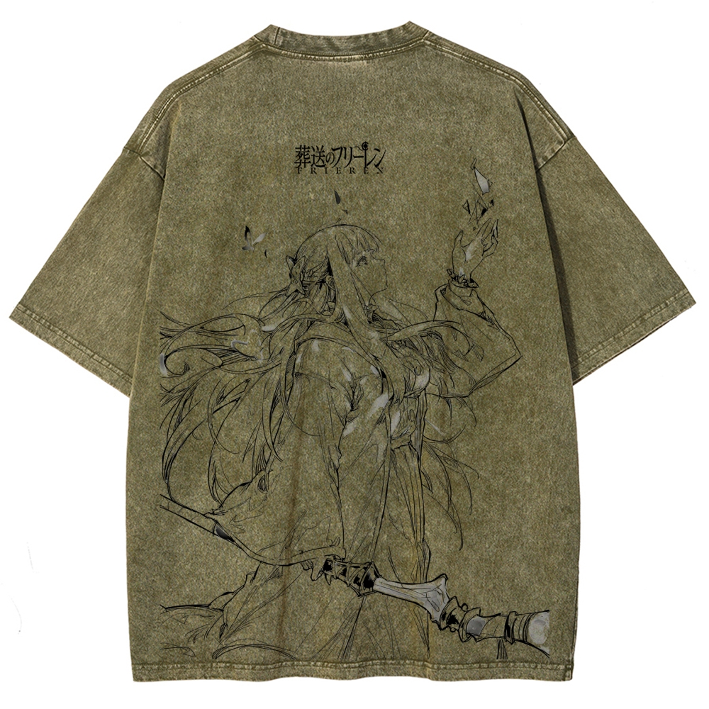 Frieren Unisex Fit Washed T-Shirt 2507030930