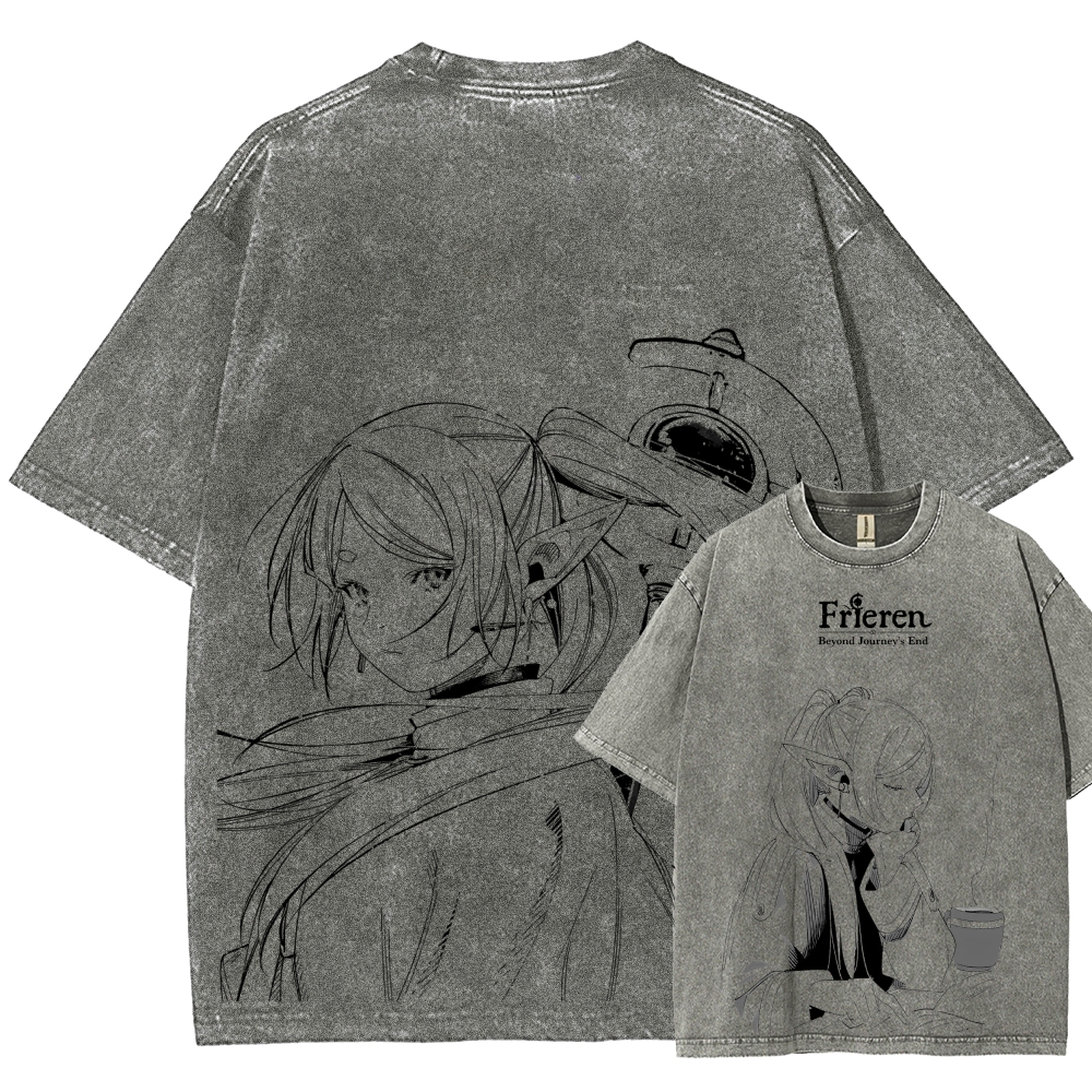 Frieren Unisex Fit Washed T-Shirt 2507030952