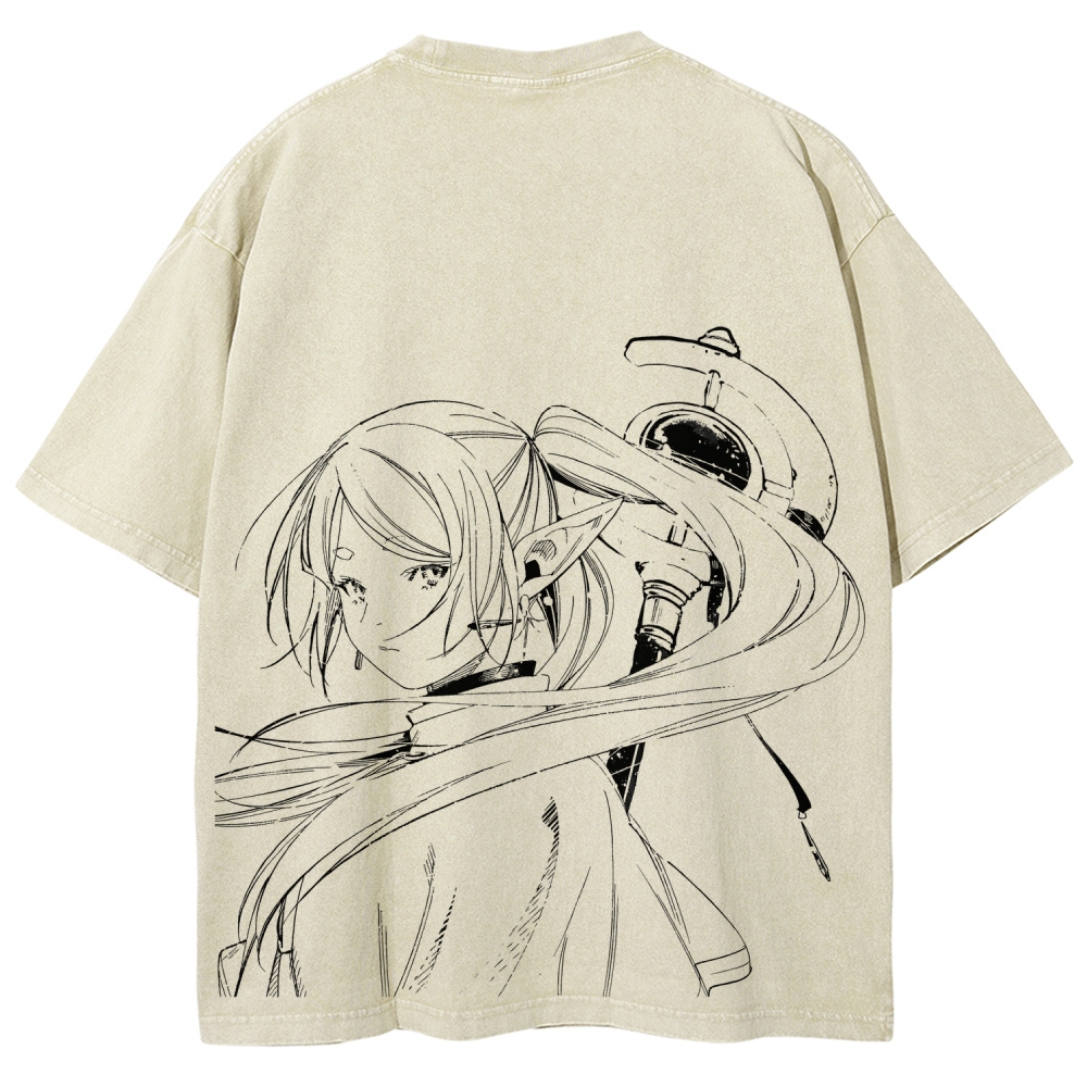 Frieren Unisex Fit Washed T-Shirt 2507030952