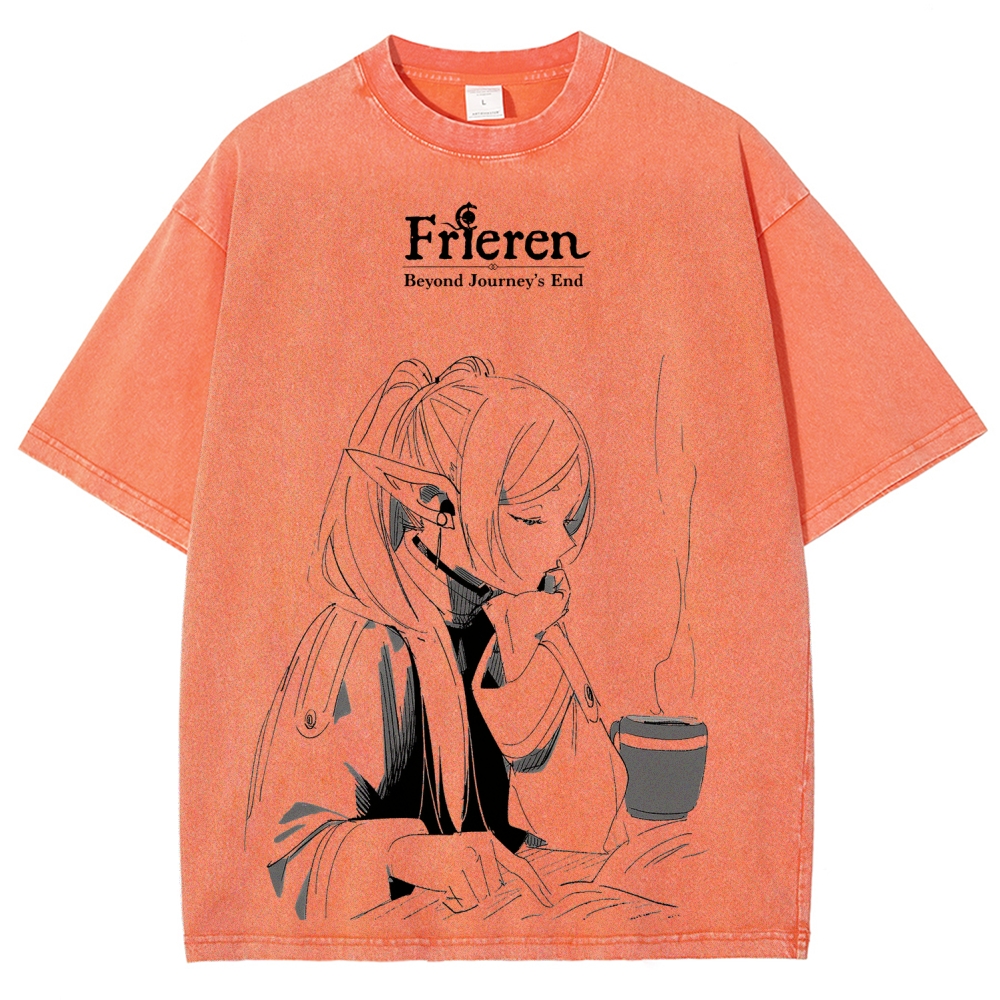 Frieren Unisex Fit Washed T-Shirt 2507030952