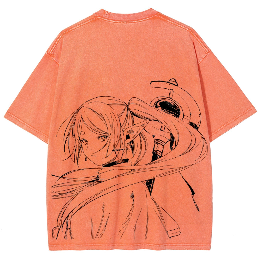Frieren Unisex Fit Washed T-Shirt 2507030952