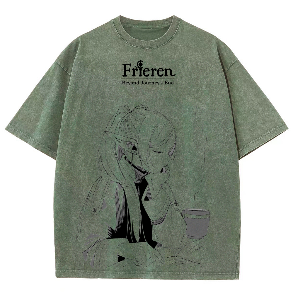 Frieren Unisex Fit Washed T-Shirt 2507030952