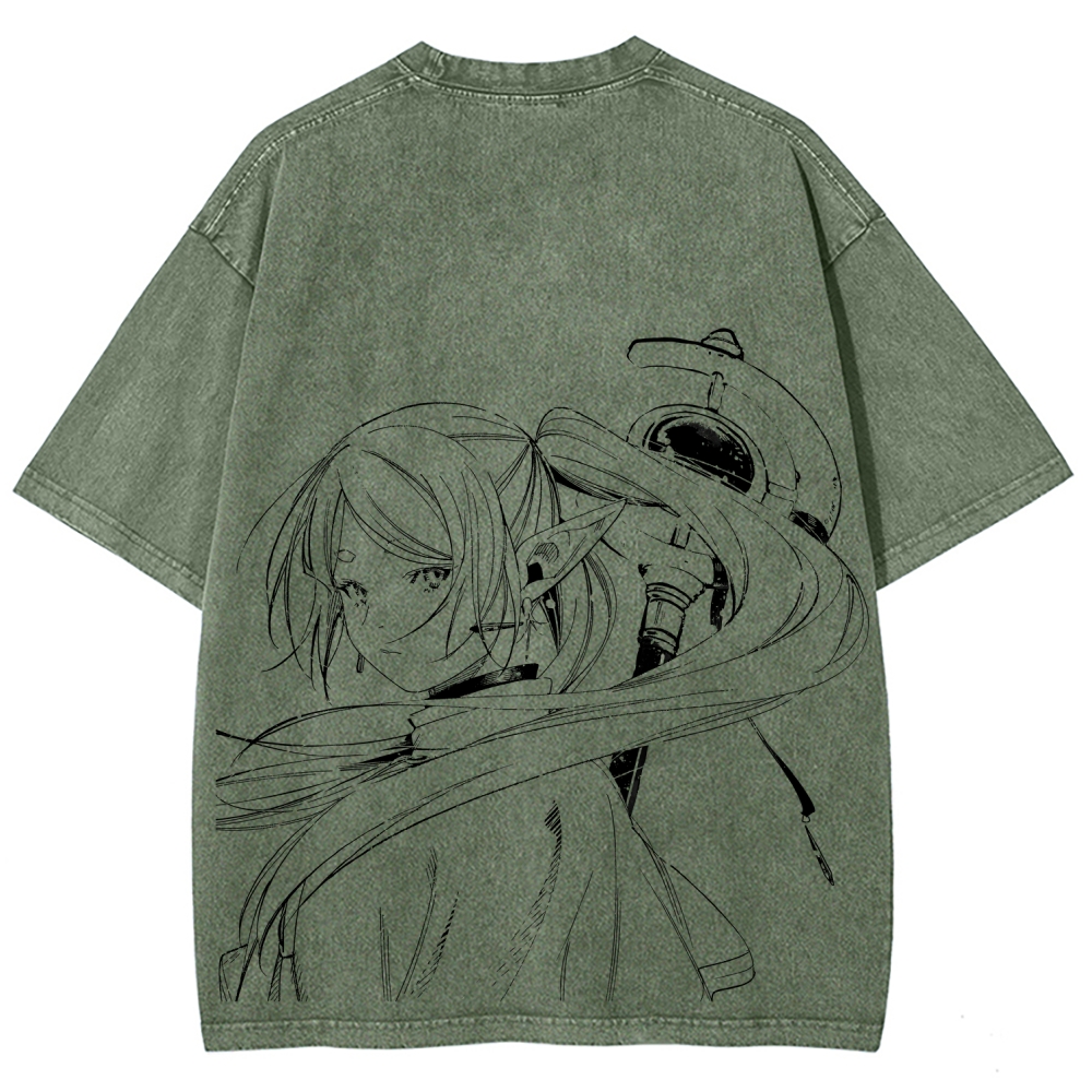 Frieren Unisex Fit Washed T-Shirt 2507030952