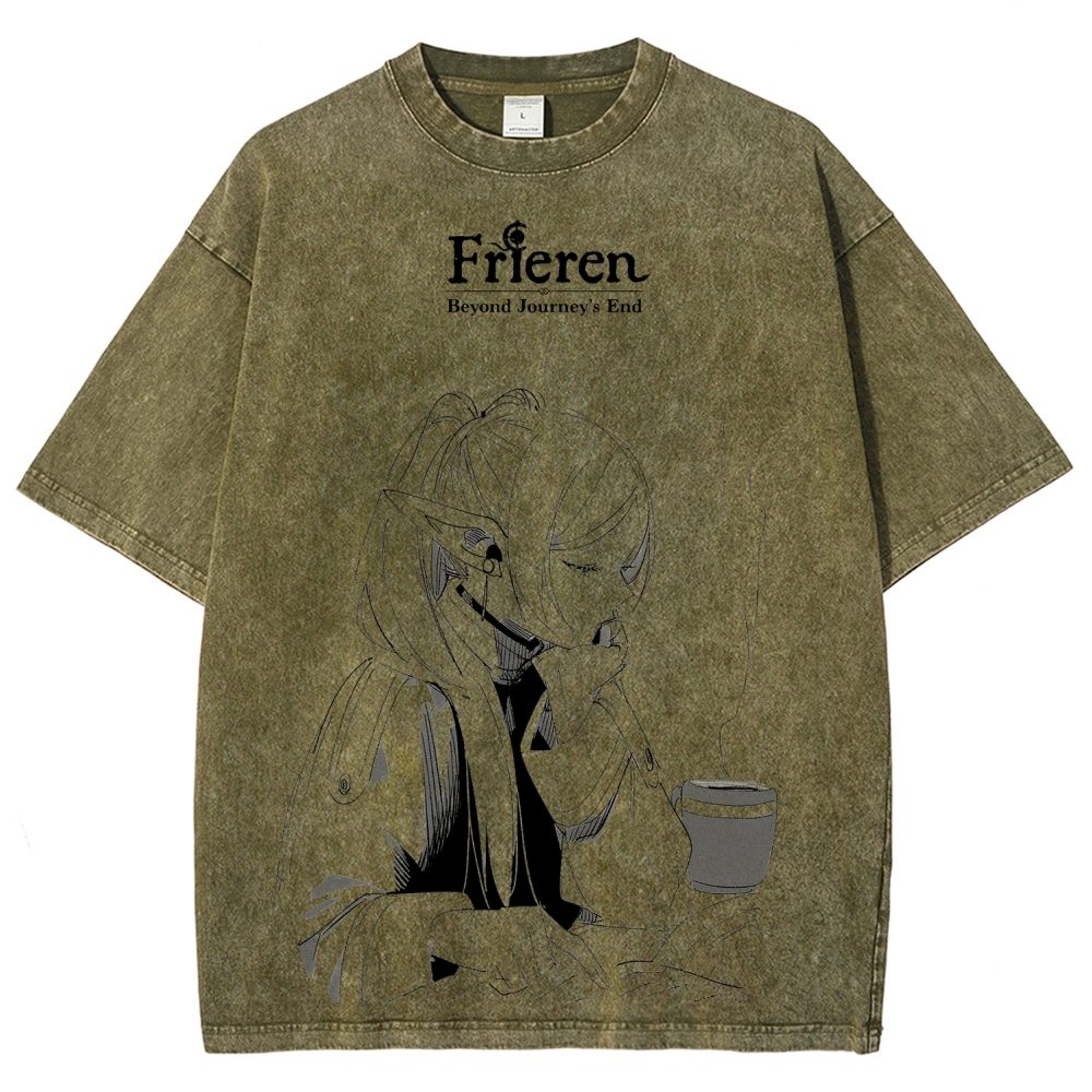 Frieren Unisex Fit Washed T-Shirt 2507030952