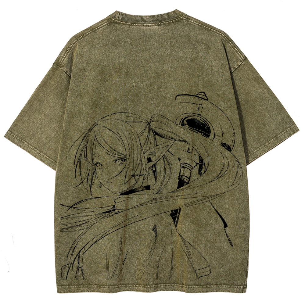 Frieren Unisex Fit Washed T-Shirt 2507030952