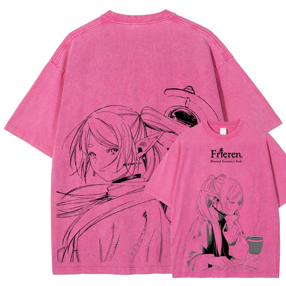 Frieren Unisex Fit Washed T-Shirt 2507030952