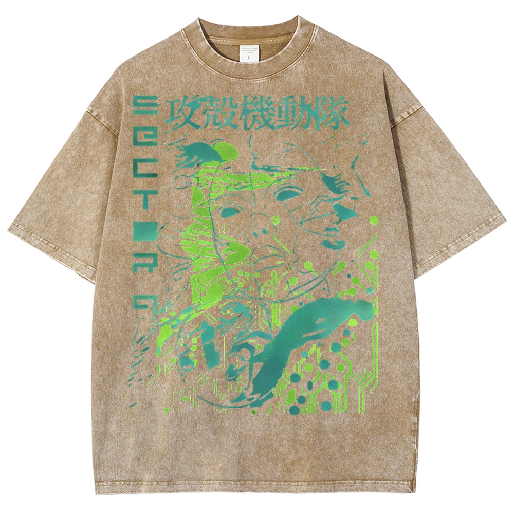 Ghost In The Shell Unisex Fit Washed T-Shirt 2507032270