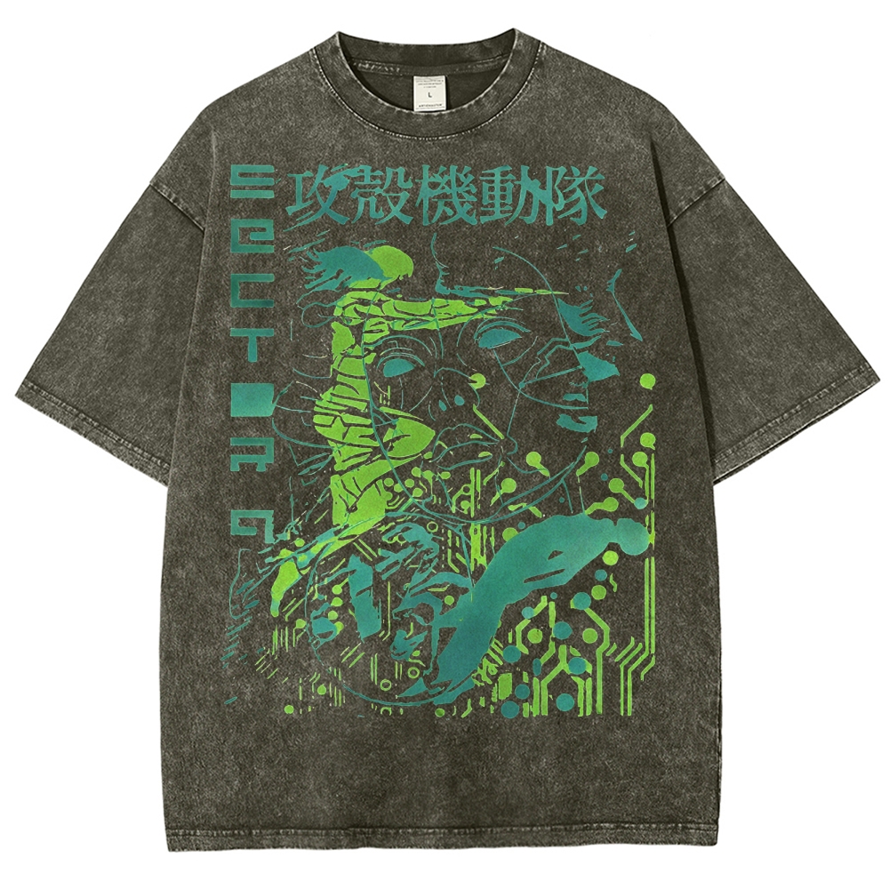 Ghost In The Shell Unisex Fit Washed T-Shirt 2507032270