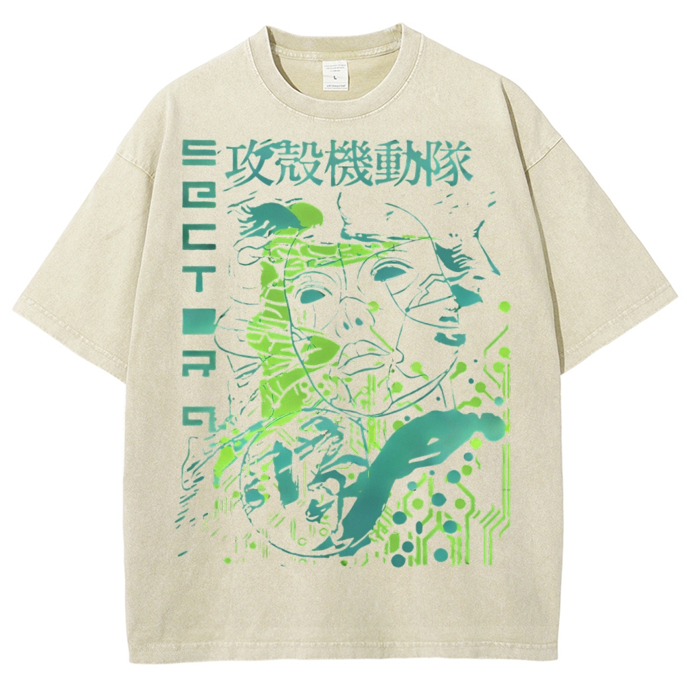 Ghost In The Shell Unisex Fit Washed T-Shirt 2507032270