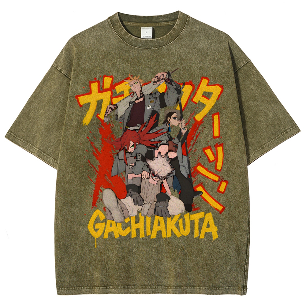 Gachiakuta Unisex Fit Washed T-Shirt 2507033684