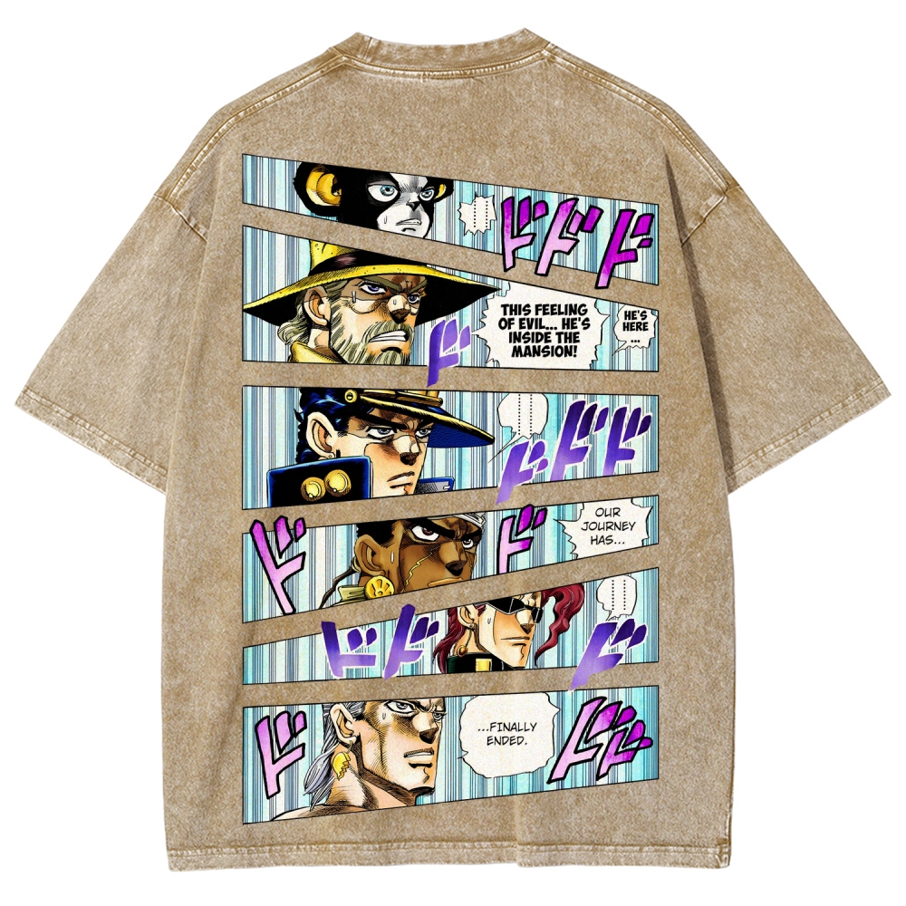 Jojo's Bizarre Adventure Unisex Fit Washed T-Shirt 2507035805