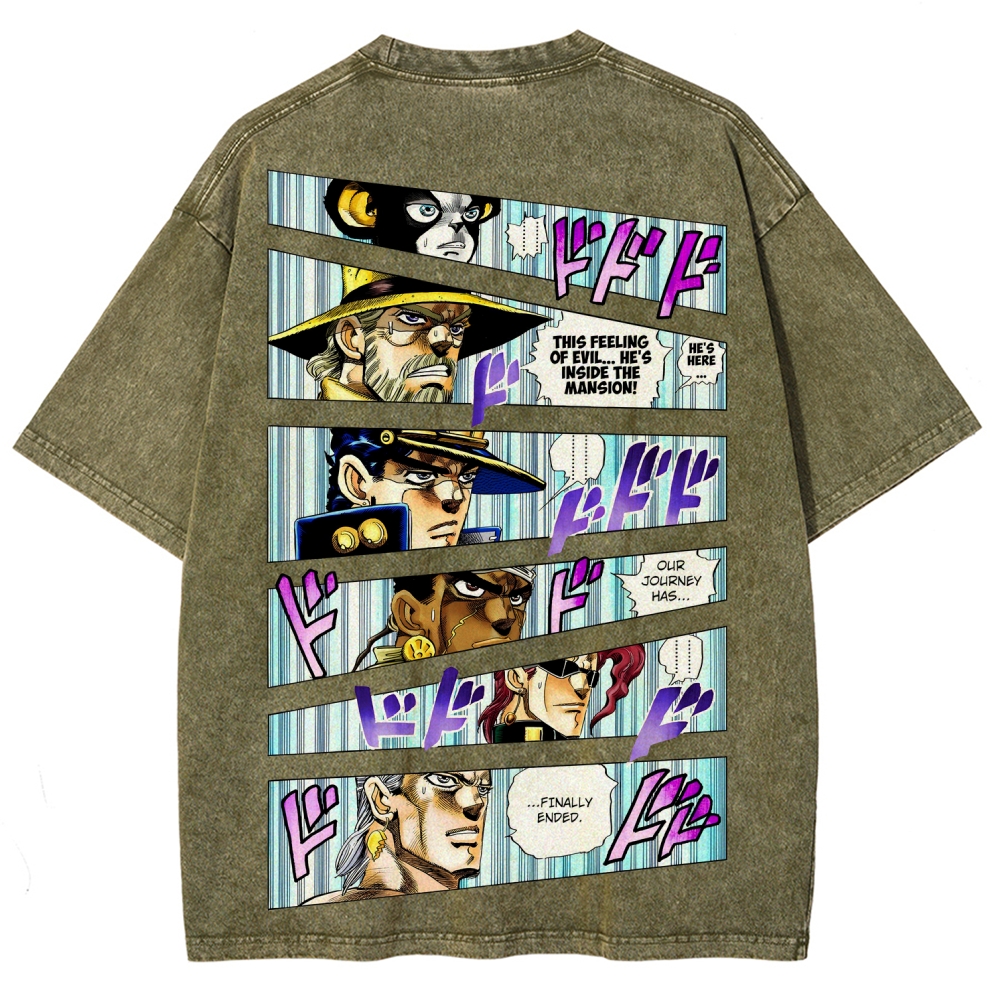 Jojo's Bizarre Adventure Unisex Fit Washed T-Shirt 2507035805