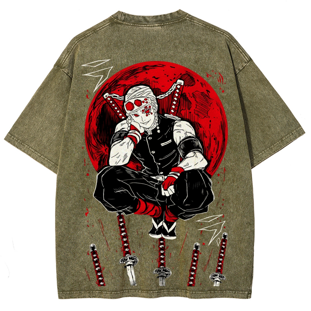 Demon Slayer Unisex Fit Washed T-Shirt 2507036022