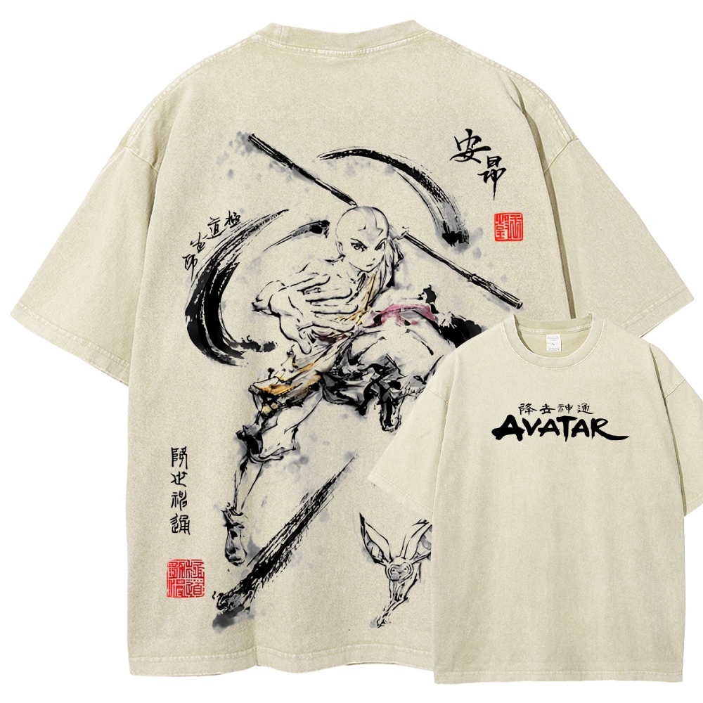 Avatar: The Last Airbender Unisex Fit Washed T-Shirt 2507037882