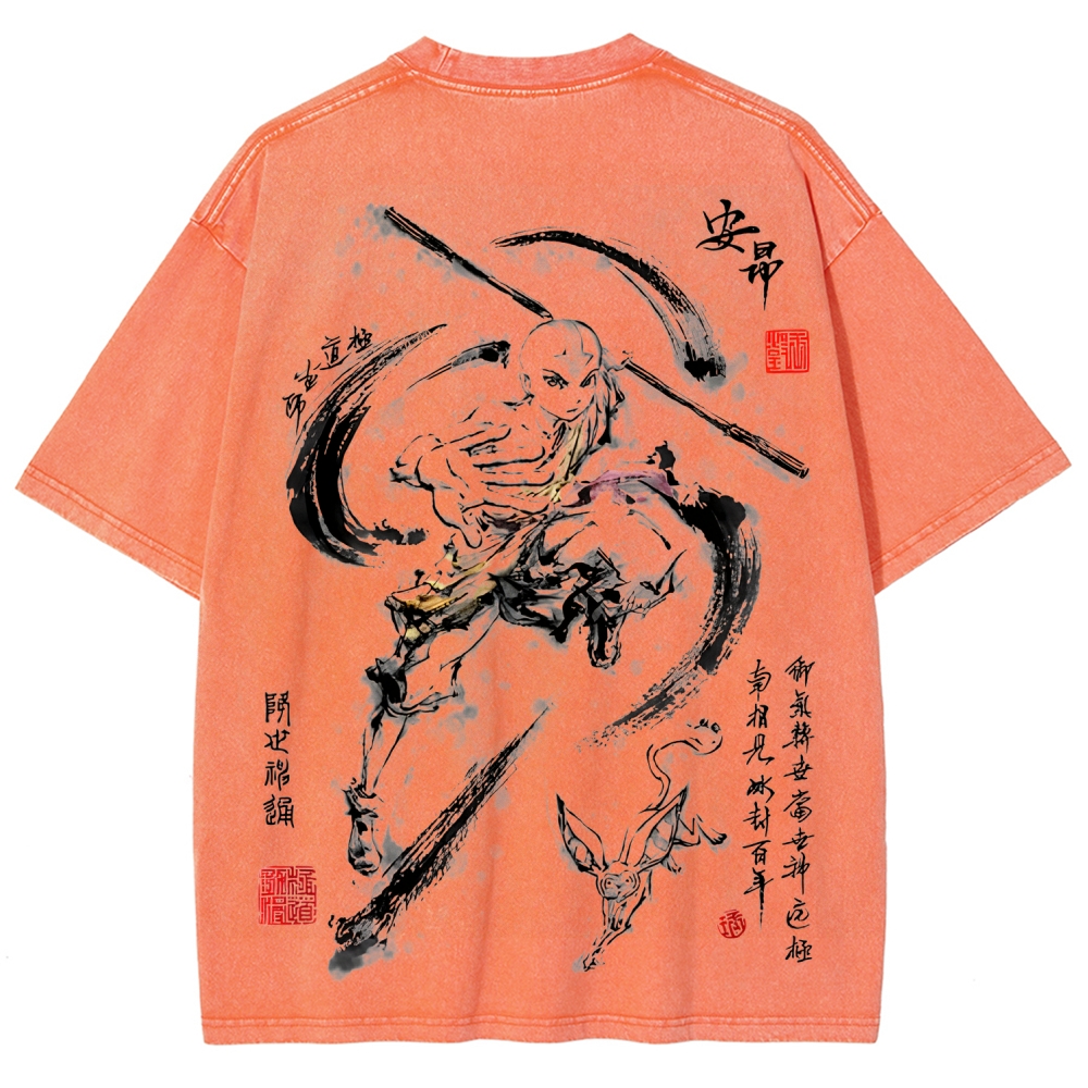 Avatar: The Last Airbender Unisex Fit Washed T-Shirt 2507037882