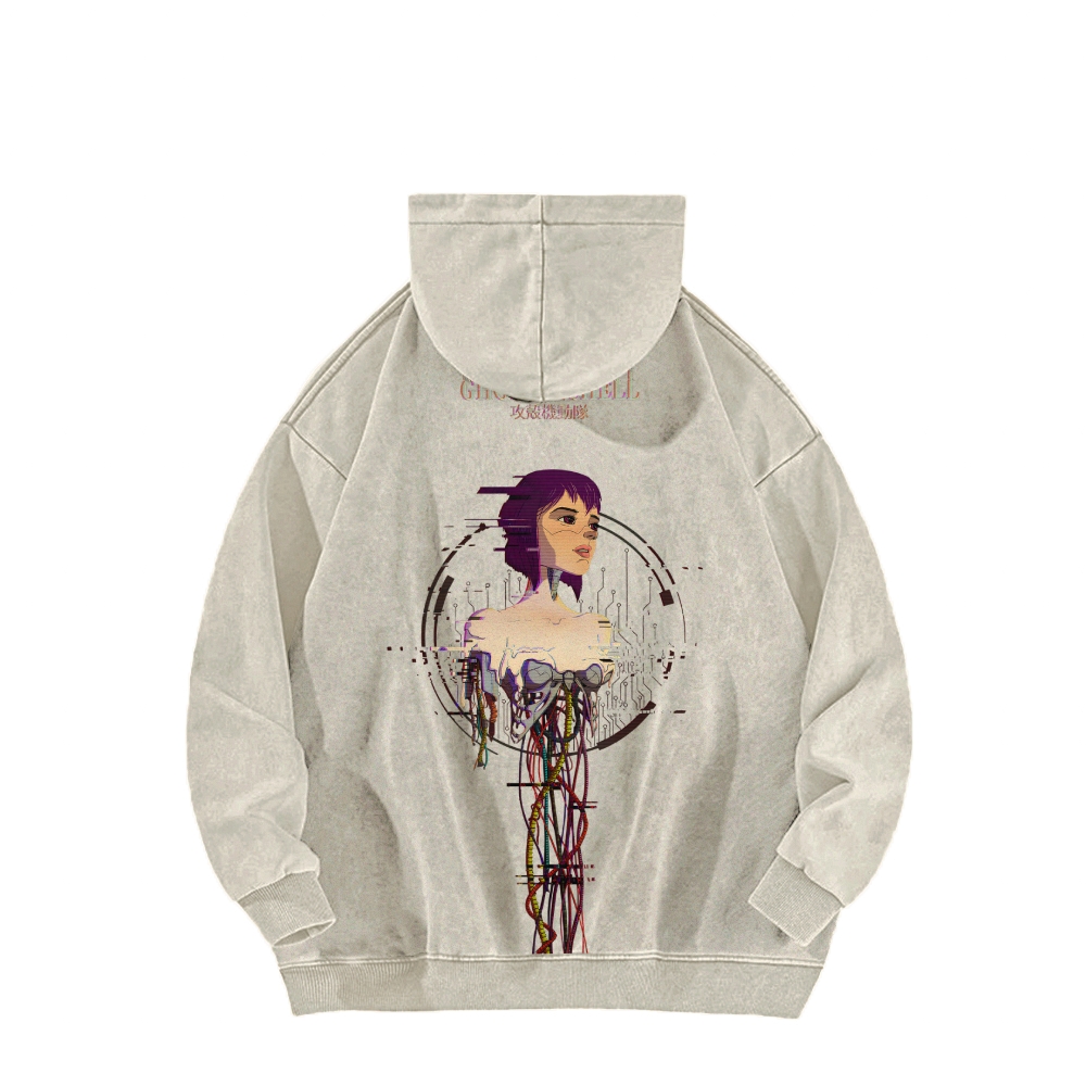 Ghost in the Shell Casual Washed Hoodie 2508002116