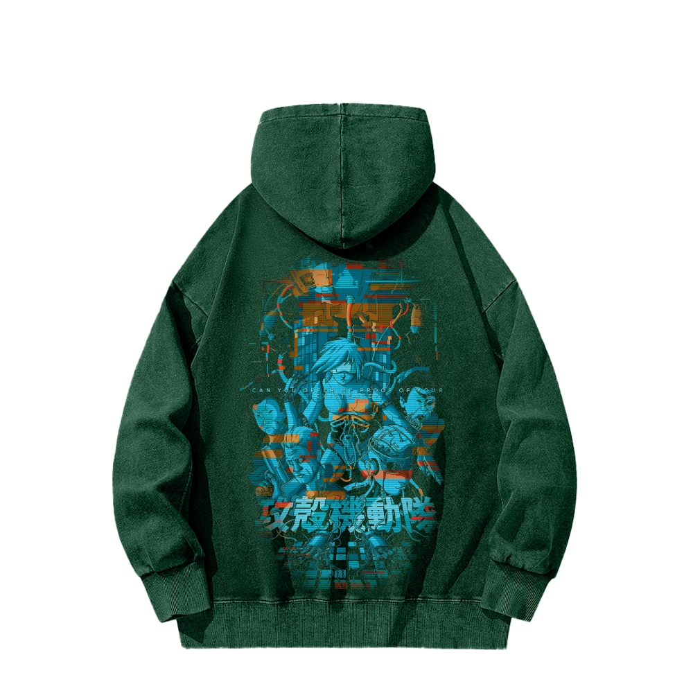 Ghost in the Shell Casual Washed Hoodie 2508002143