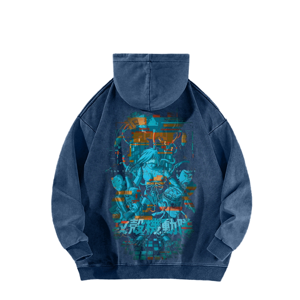 Ghost in the Shell Casual Washed Hoodie 2508002143