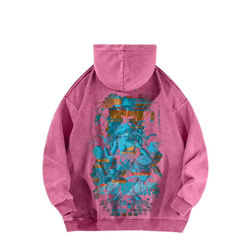 Ghost in the Shell Casual Washed Hoodie 2508002143