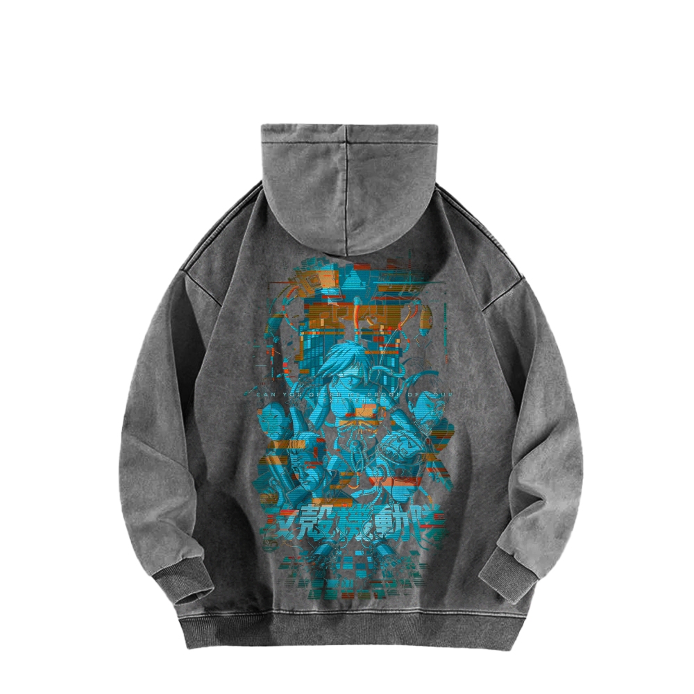 Ghost in the Shell Casual Washed Hoodie 2508002143