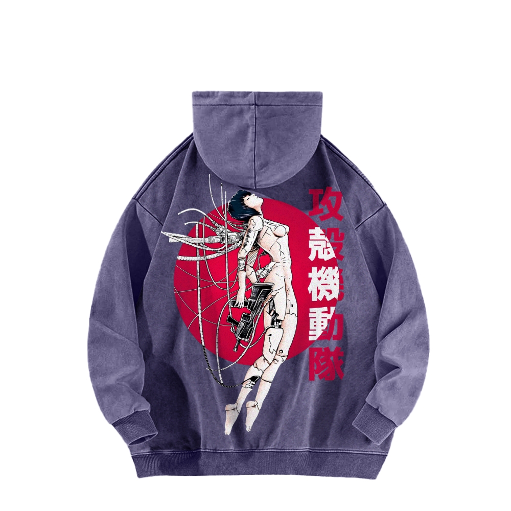 Ghost in the Shell Casual Washed Hoodie 2508002156