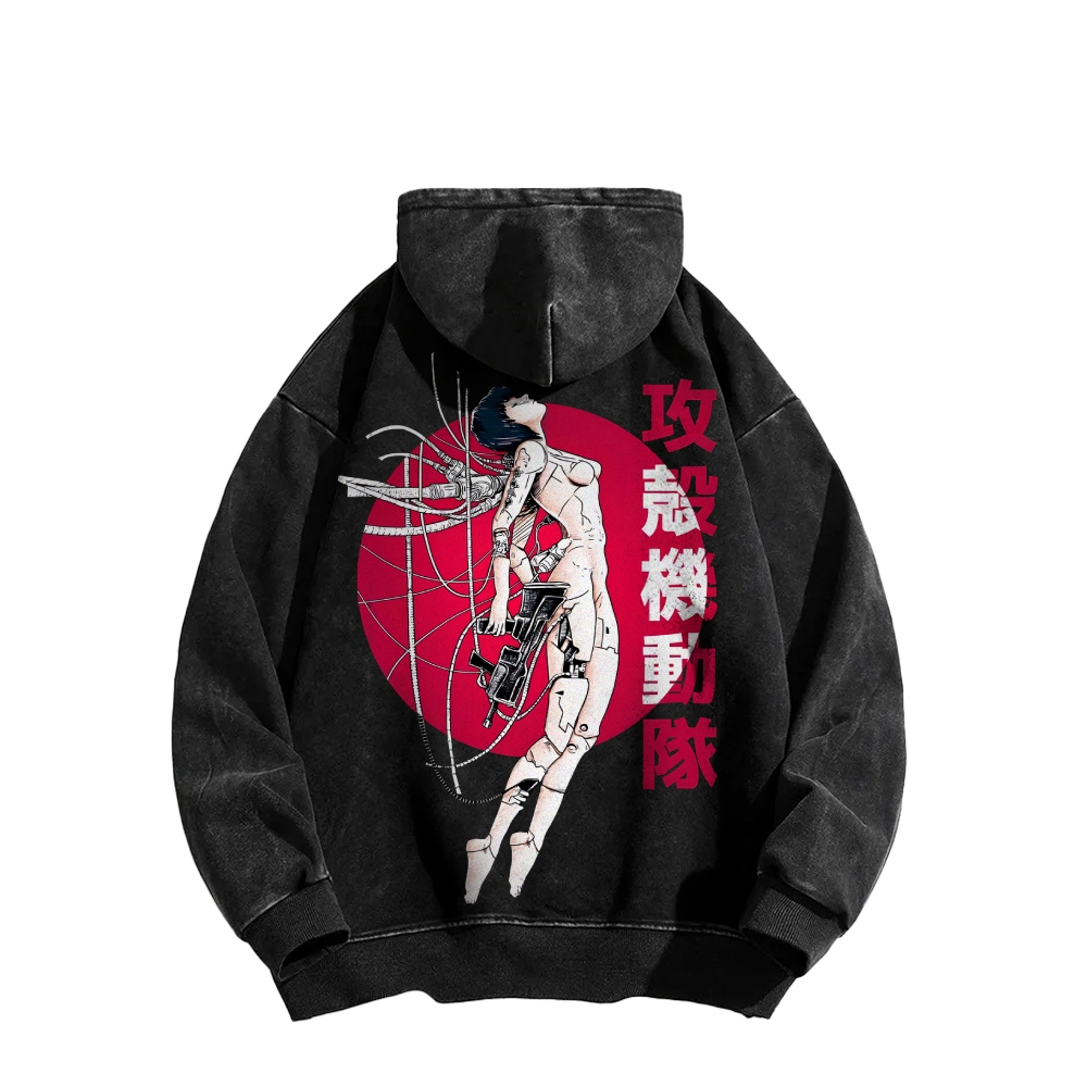 Ghost in the Shell Casual Washed Hoodie 2508002156