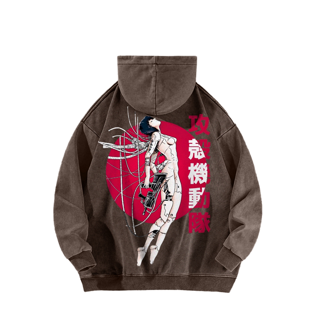 Ghost in the Shell Casual Washed Hoodie 2508002156