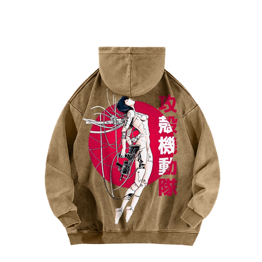 Ghost in the Shell Casual Washed Hoodie 2508002156