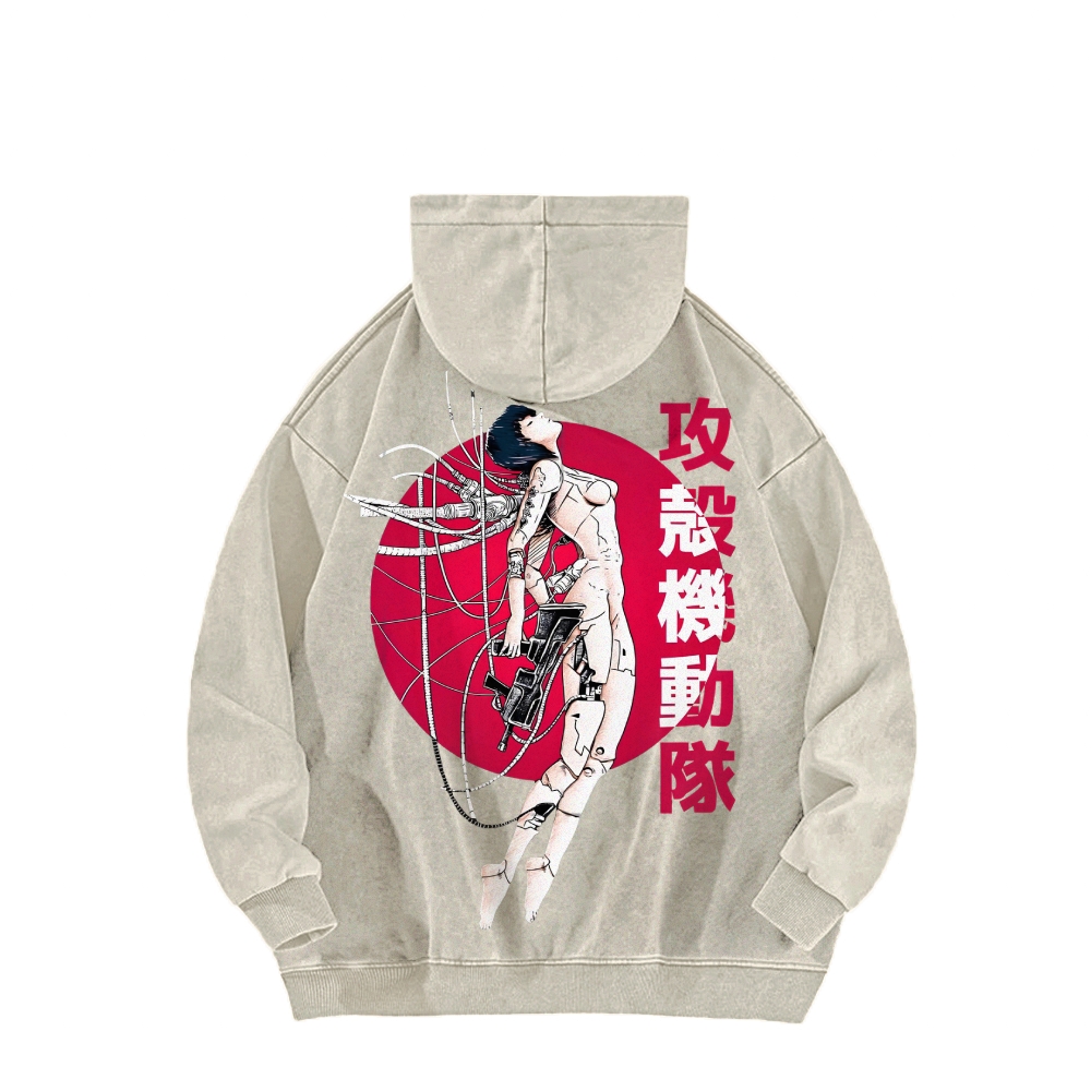 Ghost in the Shell Casual Washed Hoodie 2508002156