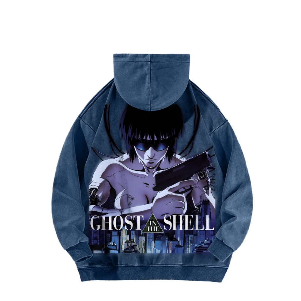 Ghost in the Shell Casual Washed Hoodie 2508002160