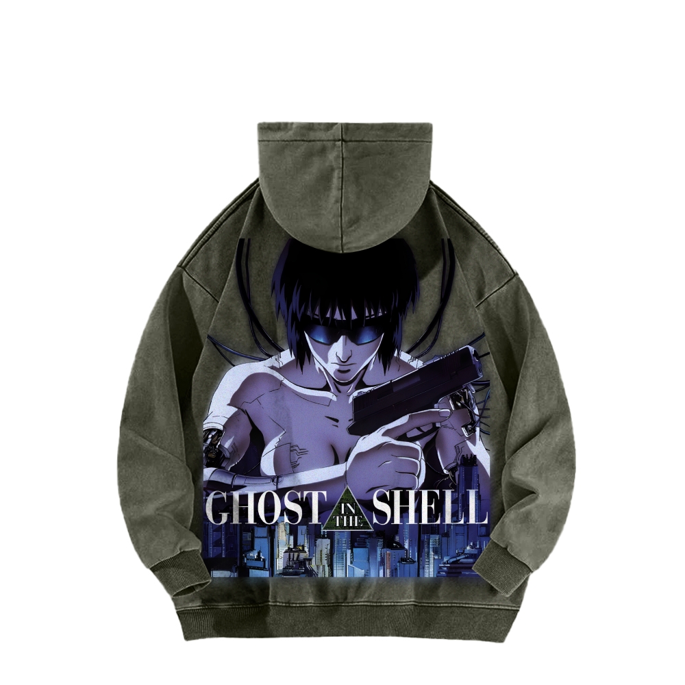 Ghost in the Shell Casual Washed Hoodie 2508002160